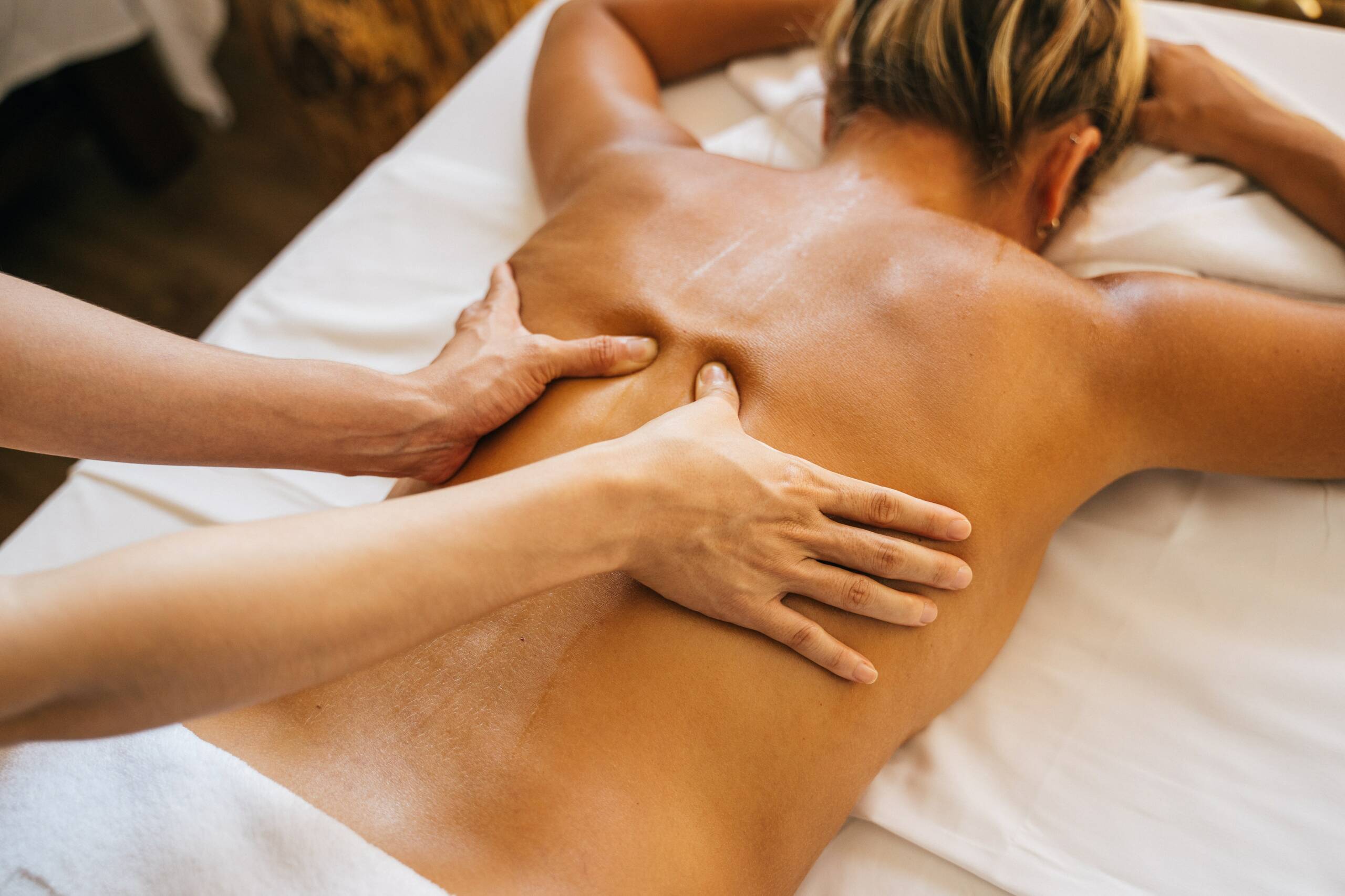 woman getting massage